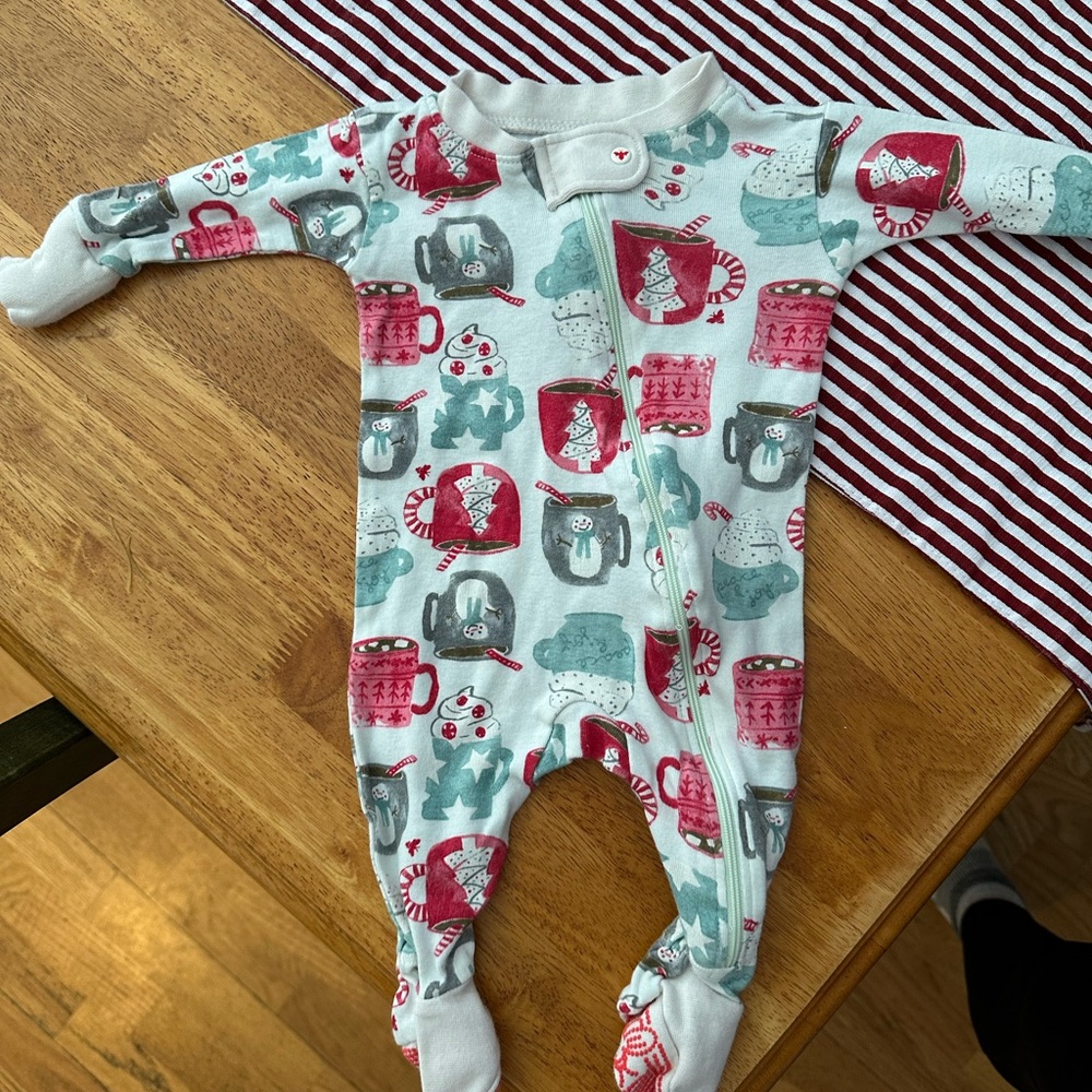 White and Red Footies Sleeper